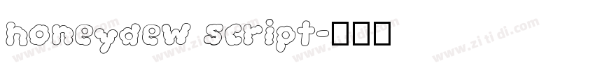 honeydew script字体转换 honeydew script字体转换